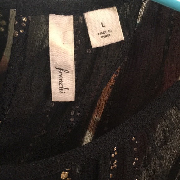 Black party dress with gold accents size L - Picture 2 of 3